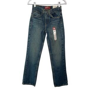 NWT Boys Arizona Jeans Adjustable‎ Waist 14 Original Slim Medium Wash Blue